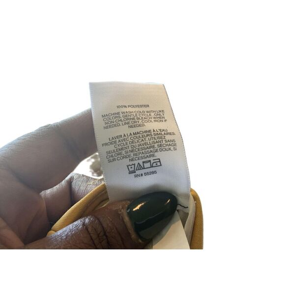 Express Yellow High-Waist Front-Seam Solid Flared Trousers Size Small - Picture 12 of 15